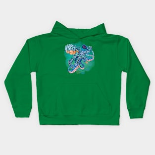 Pickleball octopus is well armed. By Pickleball ARTwear Kids Hoodie